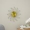 Gold Metal Glam Wall Clock, 15" x 0.5" x 15", Starburst Design